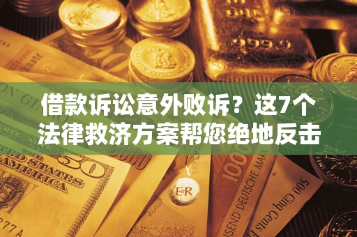 武汉借款诉讼意外败诉？这7个法律救济方案帮您绝地反击！