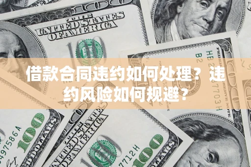 武汉借款合同违约如何处理？违约风险如何规避？