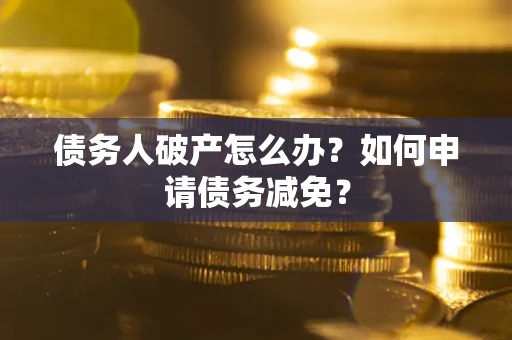 武汉债务人破产怎么办？如何申请债务减免？