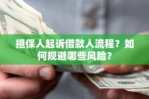 武汉担保人起诉借款人流程？如何规避哪些风险？