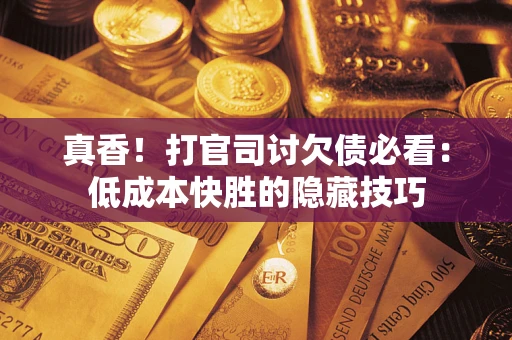 武汉真香！打官司讨欠债必看：低成本快胜的隐藏技巧