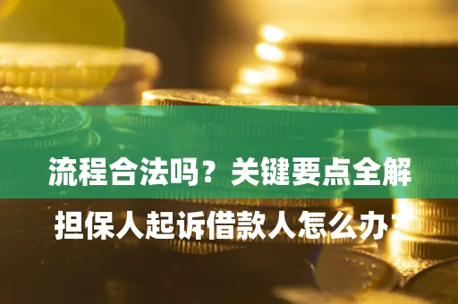 武汉

担保人起诉借款人怎么办？流程合法吗？关键要点全解析